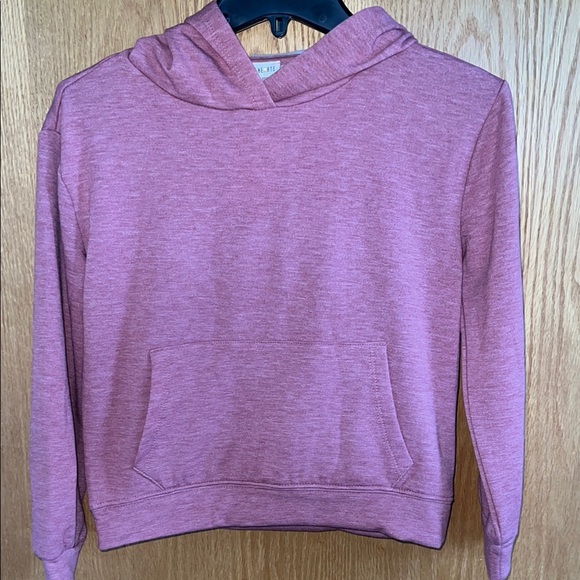 Crown of Hearts Mauve Relaxed‎ Lightweight Hoodie Sweatshirt Size Small Girls - Picture 1 of 9